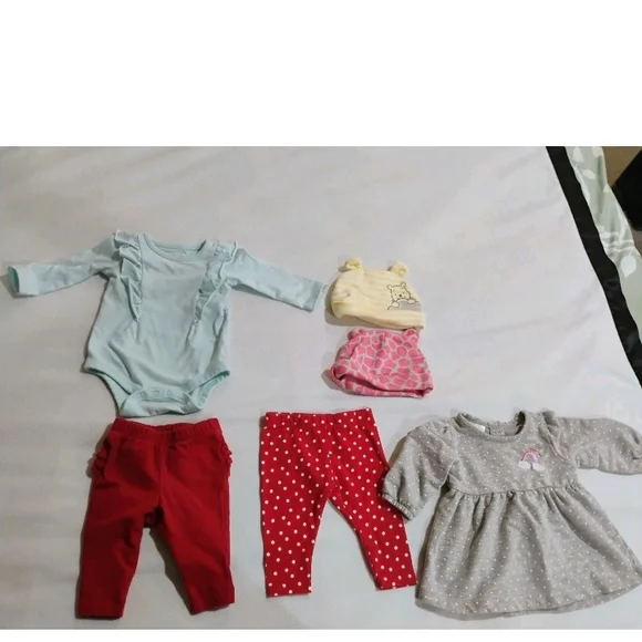 Baby Girls 6 Piece Mixed Clothes Lot Size 0-3M - Picture 2 of 13